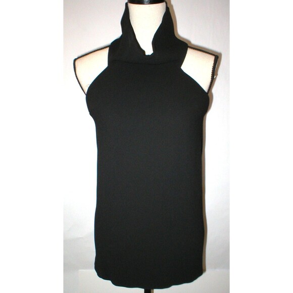 New NWT Womens 4 6 Designer France 36 Anthony Vaccarello Black Top Cut Outs - Picture 1 of 10